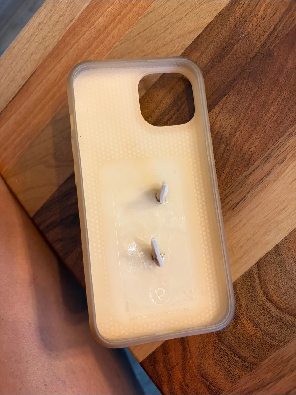 Loopy Case Beige and White Checkerboard Phone Case with Loop Grip